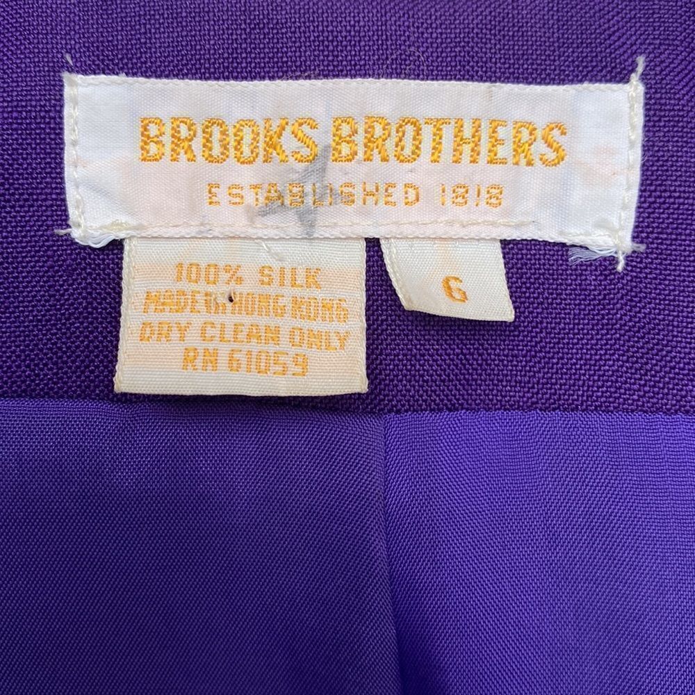 Silk Vintage Brooks Brothers Purple Blazer​ - Picture 9 of 11